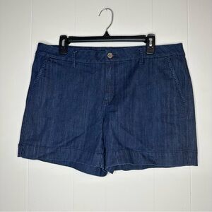 WHBM White House Black Market Shorts 12 Dark Blue Denim Casual Cotton Summer